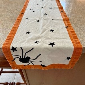 QVC Original Design Imports Black Stars Printed Table Runner14" x 64"